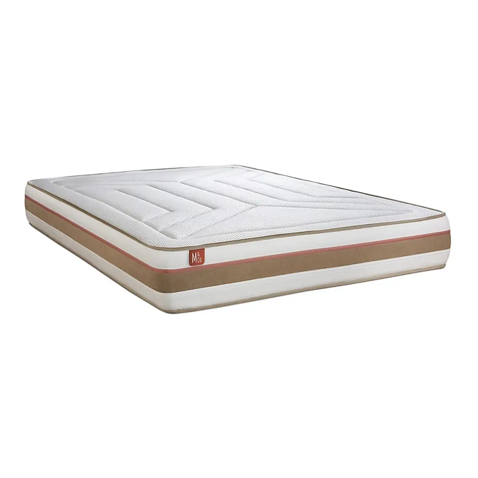 Marmottes & Co Ensemble Ressorts ensachés et mémoire de forme de confort Equilibré avec sommier tapissier Sale