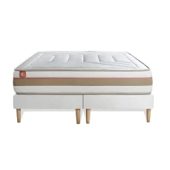 Marmottes & Co Ensemble Ressorts ensachés et mémoire de forme de confort Equilibré avec sommier tapissier Sale