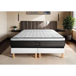 Prestige Literie Ensemble Ressorts ensachés et mémoire de forme de confort Equilibré avec sommier tapissier Online