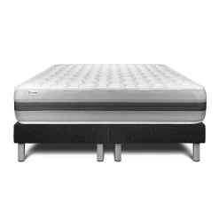 Vitalit Ensemble Ressorts ensachés et mémoire de forme de confort Equilibré avec sommier tapissier