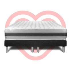 Vitalit Ensemble Ressorts ensachés et mémoire de forme de confort Equilibré avec sommier tapissier