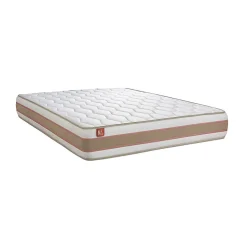 Marmottes & Co Ensemble Ressorts ensachés et mémoire de forme de confort Equilibré avec sommier tapissier