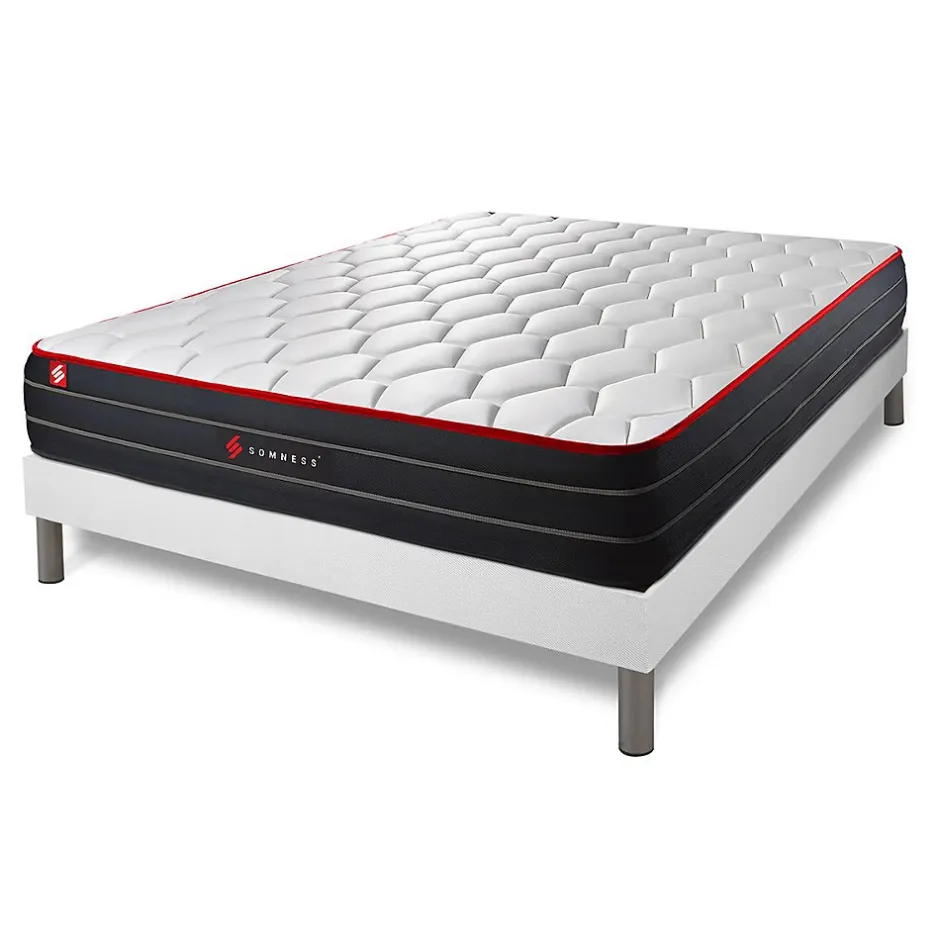 Somness Ensemble Ressorts ensachés et mémoire de forme de confort Equilibré avec sommier kit Outlet