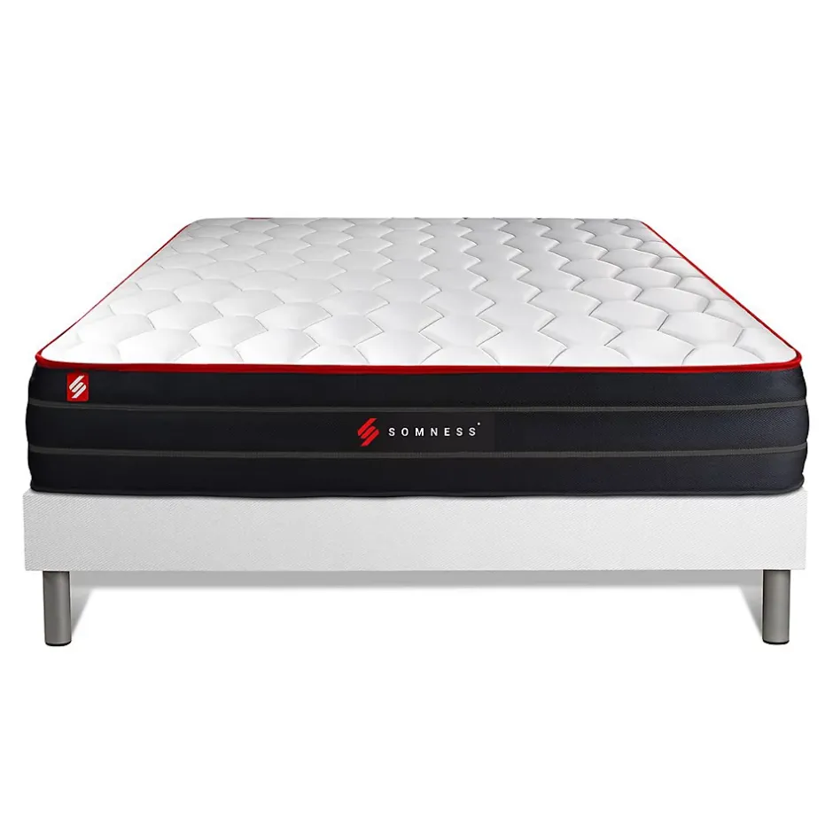Somness Ensemble Ressorts ensachés et mémoire de forme de confort Equilibré avec sommier kit Outlet