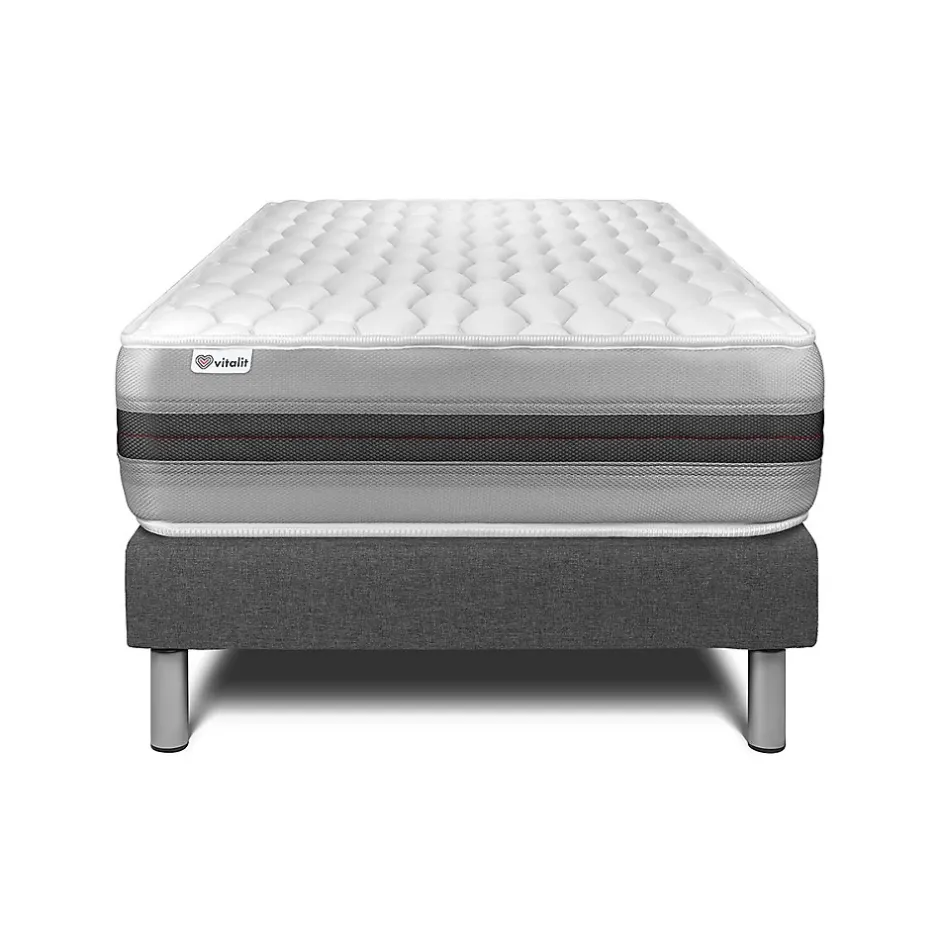 Vitalit Ensemble Ressorts ensachés et mémoire de forme de confort Equilibré avec sommier tapissier Online