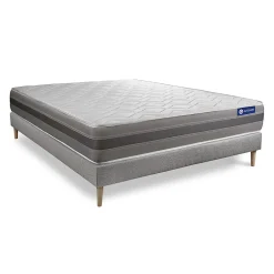 Actisom Ensemble Ressorts ensachés et mémoire de forme de confort Mi-ferme avec sommier kit