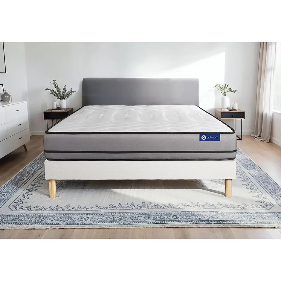 Actisom Ensemble Ressorts ensachés de confort Très ferme avec sommier kit Hot