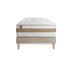 Marmottes & Co Ensemble Ressorts ensachés et mémoire de forme de confort Equilibré avec sommier tapissier New