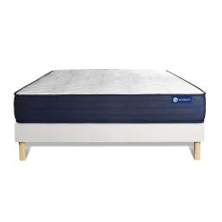 Actisom Ensemble Ressorts ensachés et mémoire de forme de confort Très ferme avec sommier kit Hot