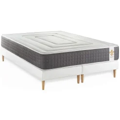 Litier Deluxe Ensemble Ressorts ensachés et mémoire de forme de confort Ferme avec sommier tapissier