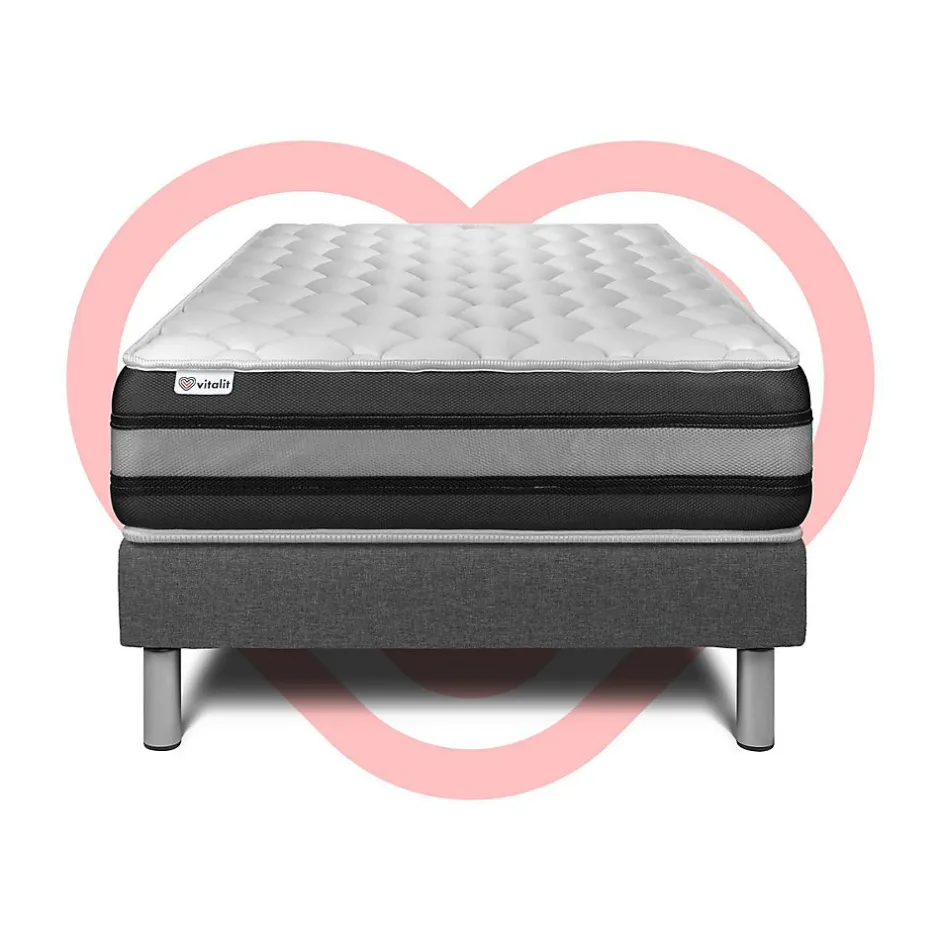 Vitalit Ensemble Ressorts ensachés et mémoire de forme de confort Ferme avec sommier kit Best