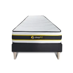 Sleepfit Ensemble Ressorts ensachés et mémoire de forme de confort Ferme avec sommier tapissier
