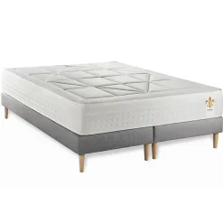 Litier Deluxe Ensemble Ressorts ensachés et mémoire de forme de confort Equilibré avec sommier tapissier