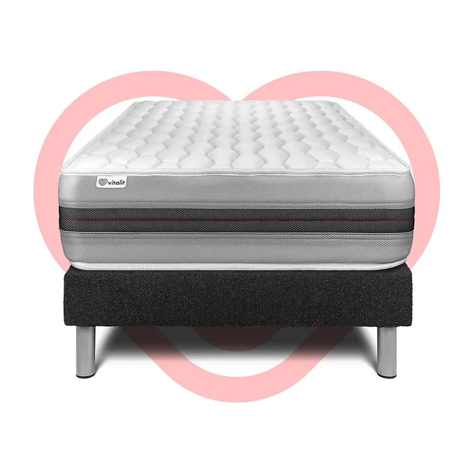 Vitalit Ensemble Ressorts ensachés et mémoire de forme de confort Equilibré avec sommier tapissier Clearance