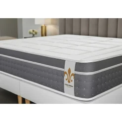 Litier Deluxe Ensemble Ressorts ensachés et mémoire de forme de confort Equilibré avec sommier tapissier Hot