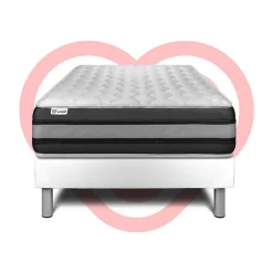 Vitalit Ensemble Ressorts ensachés et mémoire de forme de confort Ferme avec sommier kit