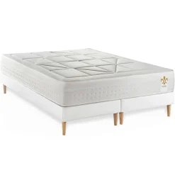 Litier Deluxe Ensemble Ressorts ensachés et mémoire de forme de confort Equilibré avec sommier tapissier