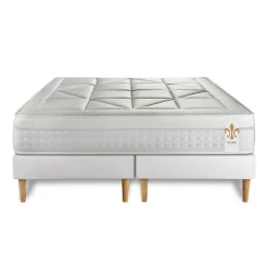 Litier Deluxe Ensemble Ressorts ensachés et mémoire de forme de confort Equilibré avec sommier tapissier