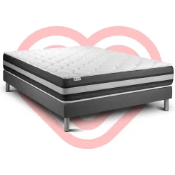 Vitalit Ensemble Ressorts ensachés et mémoire de forme de confort Ferme avec sommier tapissier