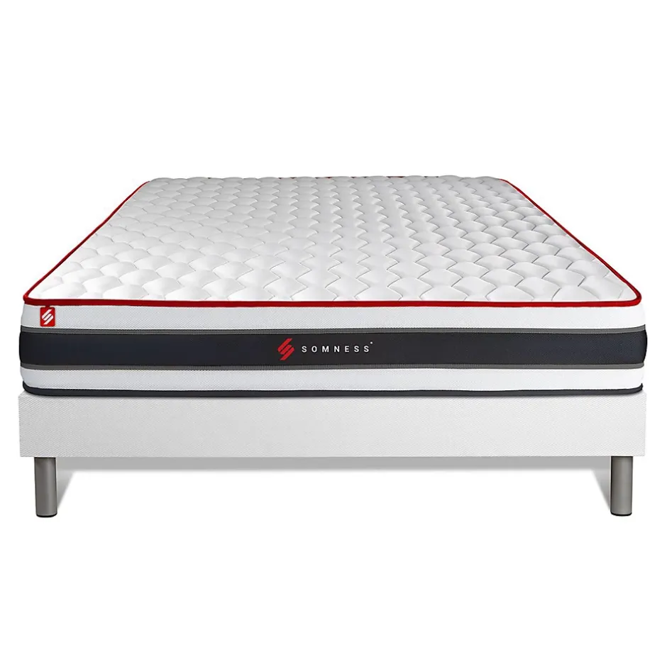 Somness Ensemble Ressorts ensachés et mémoire de forme de confort Ferme avec sommier tapissier Best