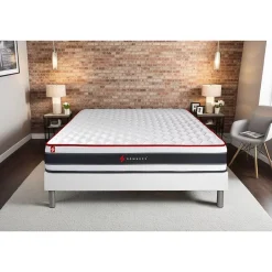 Somness Ensemble Ressorts ensachés et mémoire de forme de confort Ferme avec sommier tapissier Best