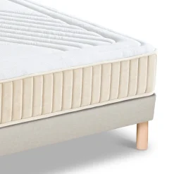 Nuit De Coton Ensemble Symphonie 2.0 140x190 cm Matelas Mousse + Sommier Bois
