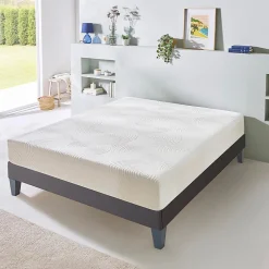Bellecour Ensemble Vosges 160x200 cm Matelas Mousse Haute Densité + Sommier Bois Clearance