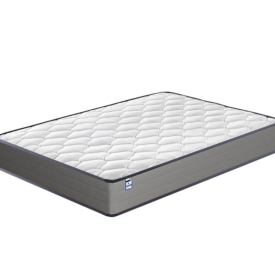 Teeno Ensemble 140x190 cm Matelas à ressorts + cadre de lit en métal de, Epaisseur du Matelas 20cm