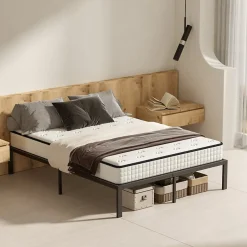 Teeno Ensemble 140x190 cm Matelas en mousse de 22 cm d'épaisseur + cadre de lit en métal Hot