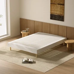 Teeno Ensemble 160x200 cm Matelas en Mousse+ Lit Sommier Tapissier Déco, Epaisseur du Matelas 22cm