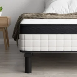 Teeno Ensemble 90x200cm matelas-châssis, matelas à ressorts ensachés et haute résilience + cadre de lit en fer robuste, comprenant 6 Online