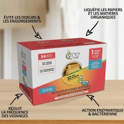 Epur Entretien 1an fosse septique 54 sachets Clearance