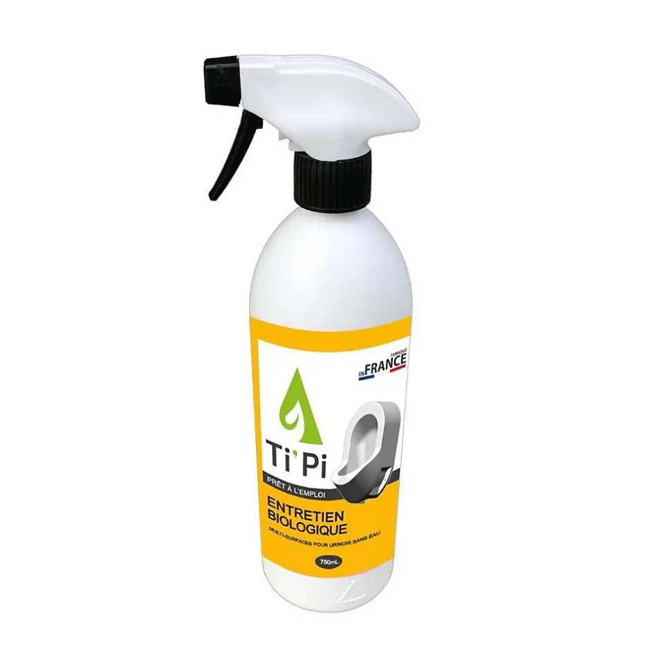 Ti'Pi Entretien biologique pour urinoir sans eau 750ml - Produit 2 en 1 - Nettoyant et détartrant