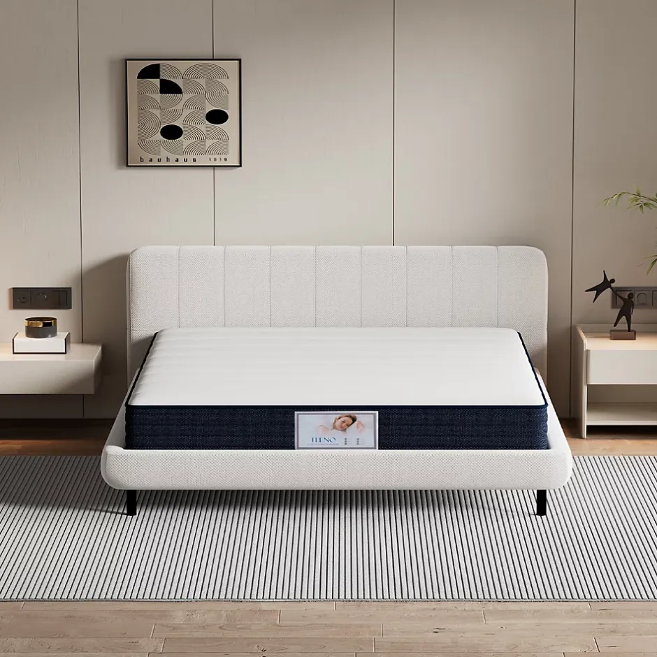 Teeno Epaisseur 22 cm matelas à ressorts + cadre de lit en métal 140x190 cm Clearance