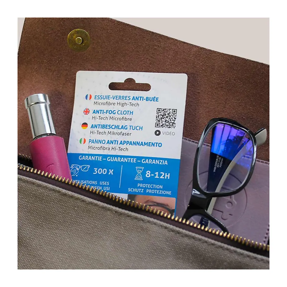 Varionet Essuie-verres anti buée 15 X 18 cm Efficace 12h et 300 Utilisations x 5