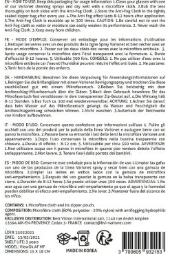 Varionet Essuire-verres anti-buée microfibre high-tech