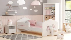 Enfant Kobi FALA lit d'enfant avec balustrade 140x70 Fille avec licorne