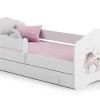 Kobi FALA lit enfant avec tiroir et barre 140x70 Fille avec licorne