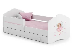 Kobi FALA lit enfant avec tiroir et barreau 160x80 fille avec ailes