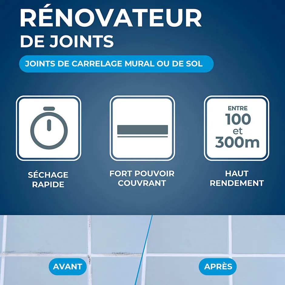 Starwax Feutre blanchisseur joints + 3 pointes de rechange