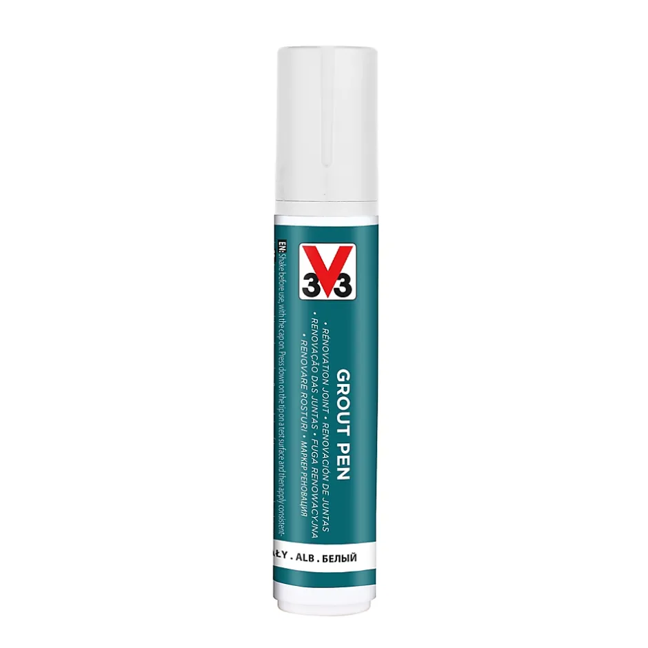 V33 Feutre rénovation joint de carrelage Grout pen blanc mat 15ml Sale