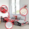 Kobi FORMULA lit enfant rouge 160x80 cm Discount