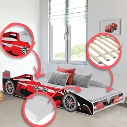 Kobi FORMULA lit enfant rouge 160x80 cm Discount