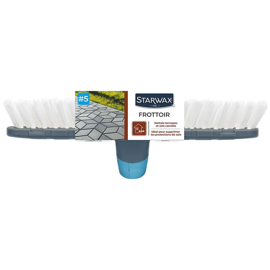 Starwax Frottoir pour terrasses et sols carrelés L.7,5 x H. 8 x P.27.5 cm
