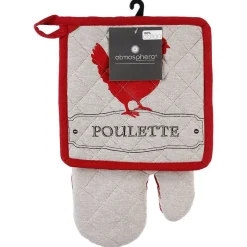 Atmosphera Créateur D'Intérieur Gant et manique Poule - coton - Atmosphera