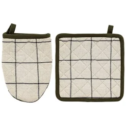 Atmosphera Créateur D'Intérieur Gant manique Helu noir beige H20cm - Atmosphera