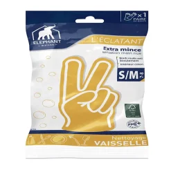 Elephant Gants de ménage L'éclatant taille 7-8 Clearance