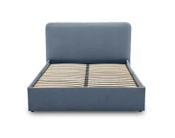 Best Mobilier Goyave - lit coffre - 140x190 - en tissu - sommier inclus -