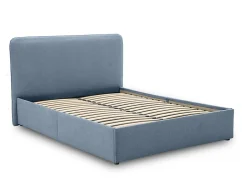 Best Mobilier Goyave - lit coffre - 140x190 - en tissu - sommier inclus -
