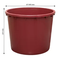 Gilac Grand Baquet rond renforcé 500 litres Bordeaux Online